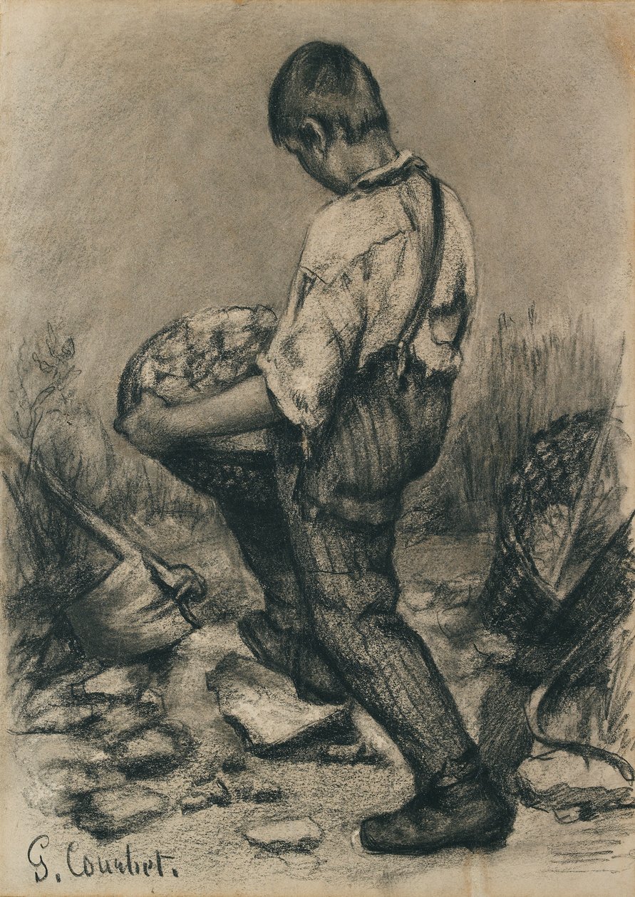 Ung stenbrytare, c1864-1865 av Gustave Courbet
