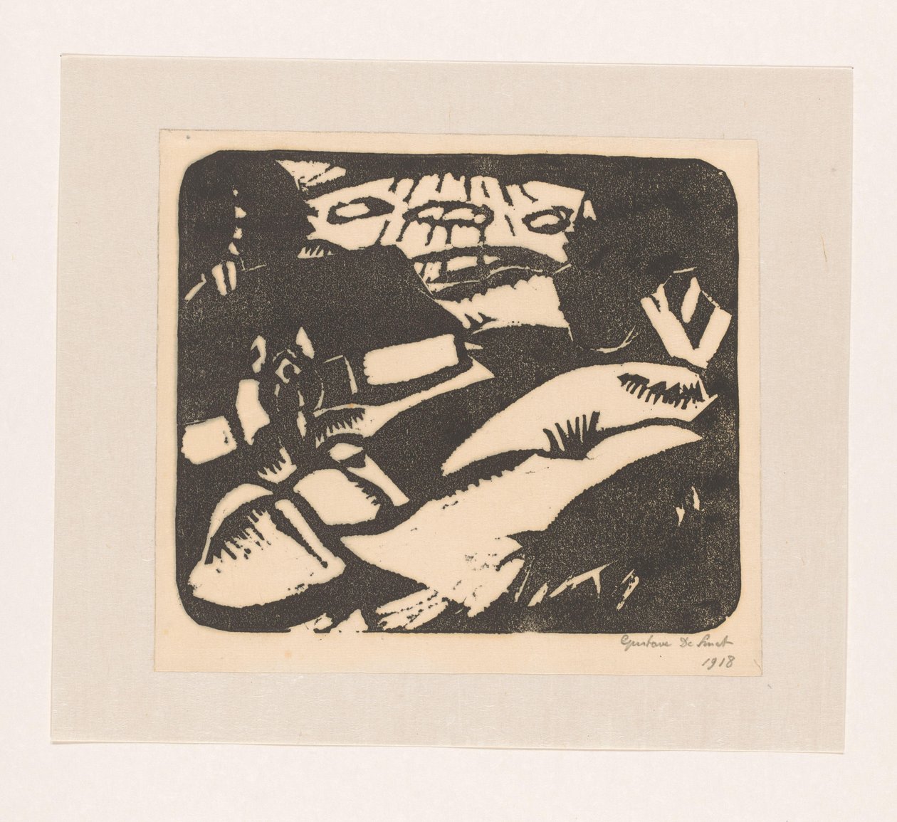 Åker och hus av Gustave De Smet (signed by artist)