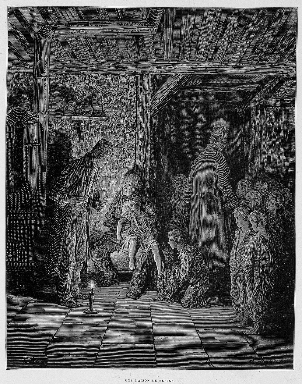 Ett fristadshus - i "" London" av Gustave Dore av Gustave Dore