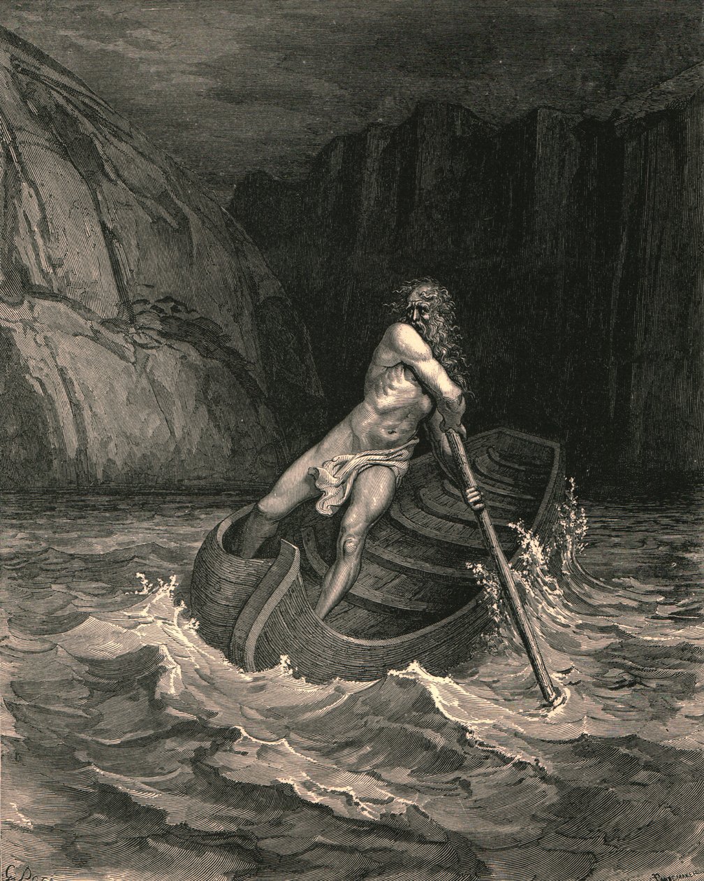 Och, se! Mot oss i en skäll kommer en gammal man, c1890. av Gustave Dore