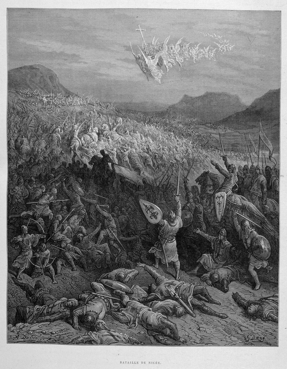 Slaget vid Nicea under det första korståget av Gustave Doré av Gustave Dore