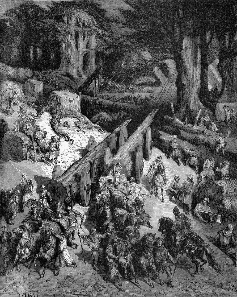 Bygger Jerusalems tempel av Gustave Dore