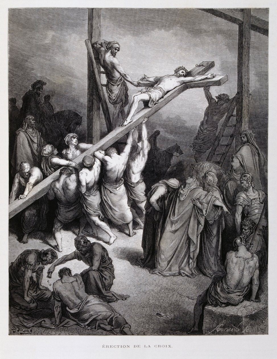 Kristus korsfäst, illustration från Dore-bibeln av Gustave Dore
