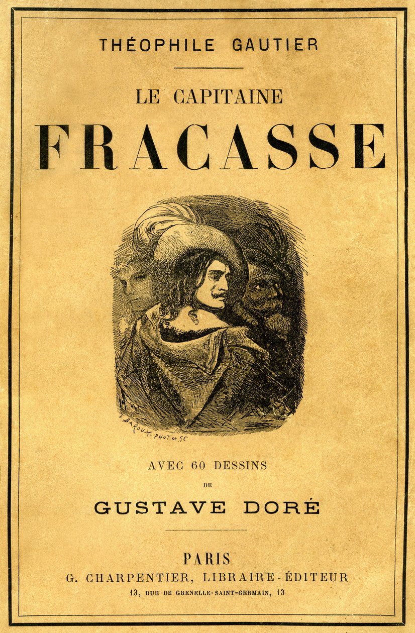 Omslag till Theophile Gautiers bok "Le Capitaine Fracasse", illustrerad av Gustave Dore, upplaga Charpentier sent 1800-tal. av Gustave Dore