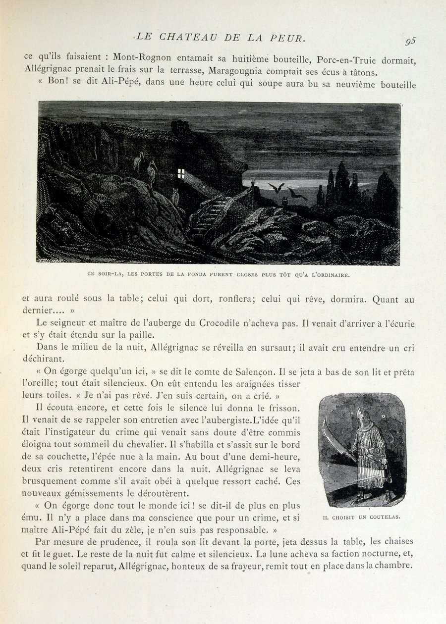 Croque-Mitaine; 1863 illustration, av Gustave Dore (1832 – 1883); Fransk konstnär, grafiker, illustratör. Croque-Mitaine (The bogeyman) en elak karaktär som presenteras för barn för att skrämma dem och på så sätt göra dem klokare. av Gustave Dore