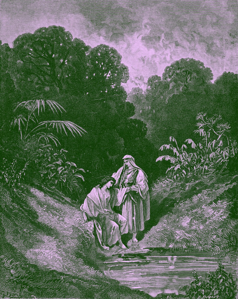 David och Jonathan, av Gustave Doré- Bibeln av Gustave Dore