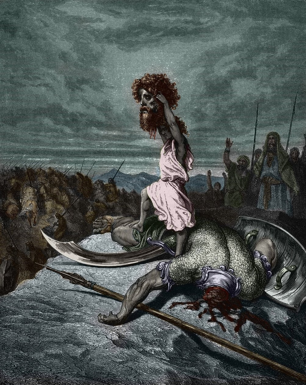 David håller Goliats huvud, av Gustave Dore av Gustave Dore