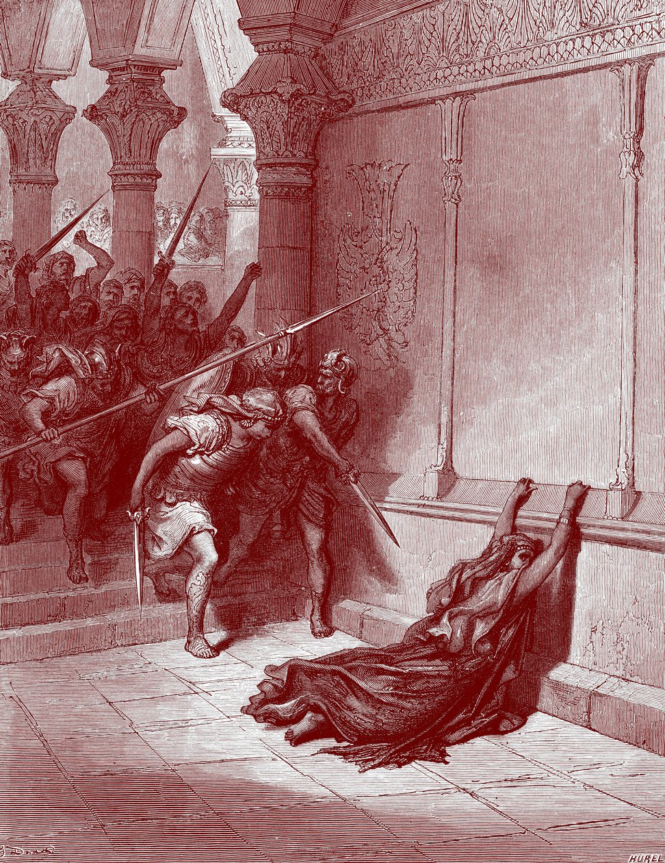 Athalias död av Doré - Bibeln av Gustave Dore