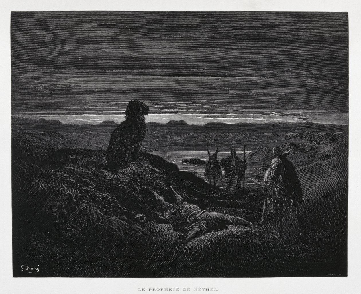 Profeten i Betels död, illustration från Dore-bibeln av Gustave Dore