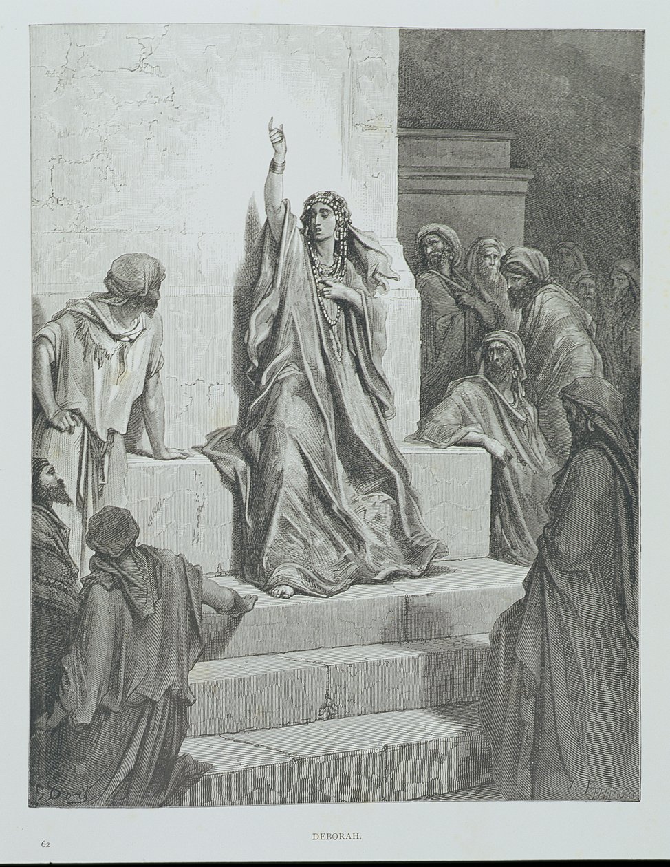 Deborah, graverad av Ettlin, c.1868 av Gustave Dore