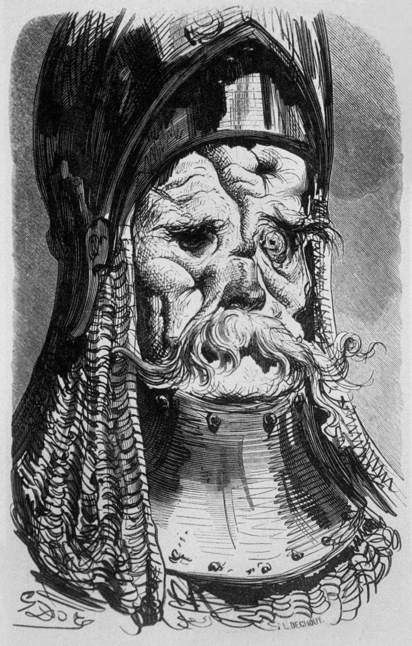 Drolatic Tales An Old Tropuat av Honore de Balzac teckning av Gustave Dore grav av Deghouny 1855 av Gustave Dore
