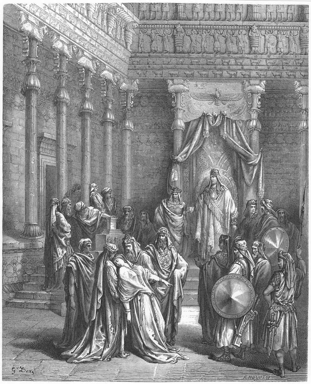 Ester i Ahasveros närvaro, av Gustave Dore