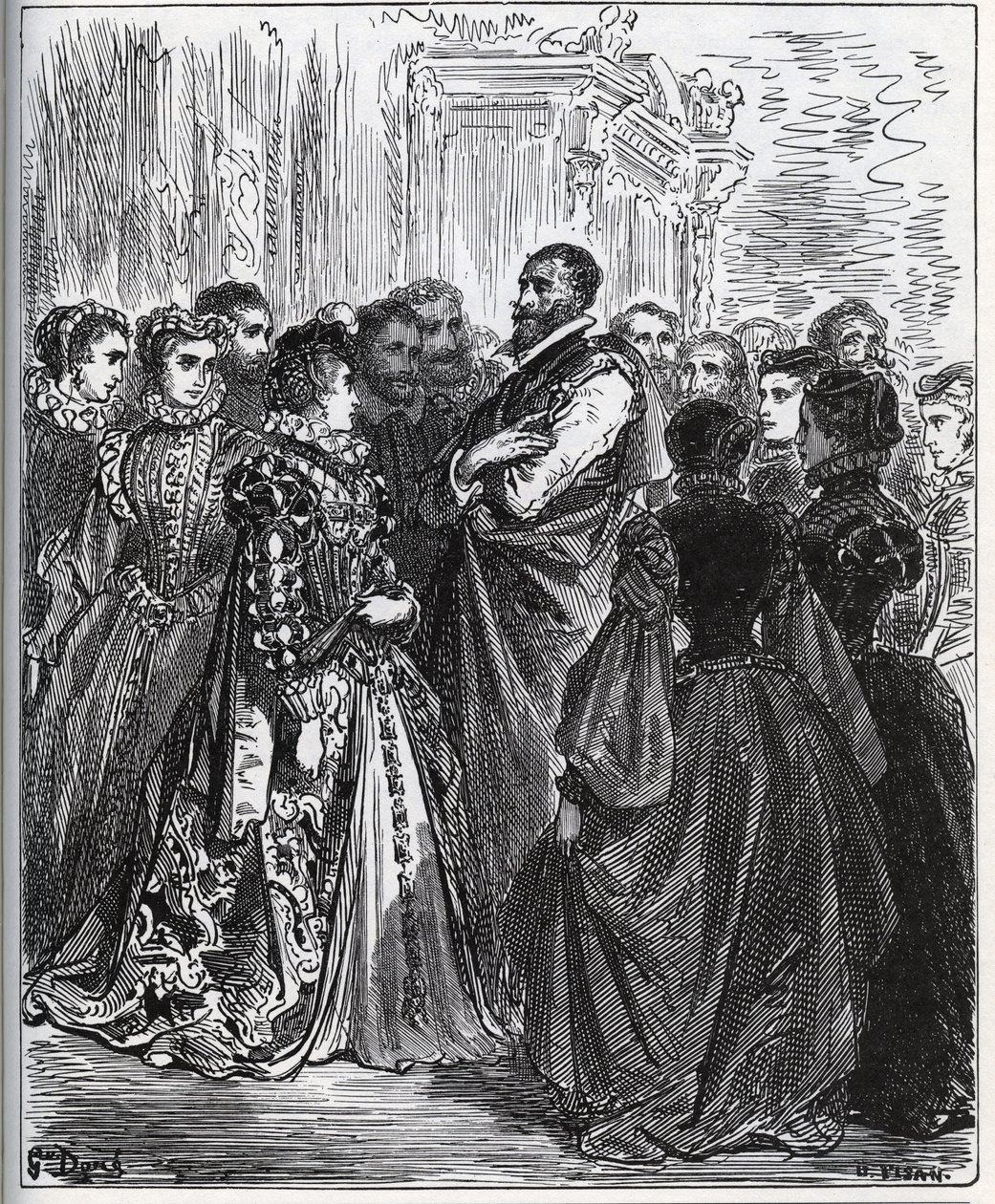 Kväll arrangerad av Don Antonio - från "Don Quixote de la Mancha" av Miguel Cervantes av Gustave Dore