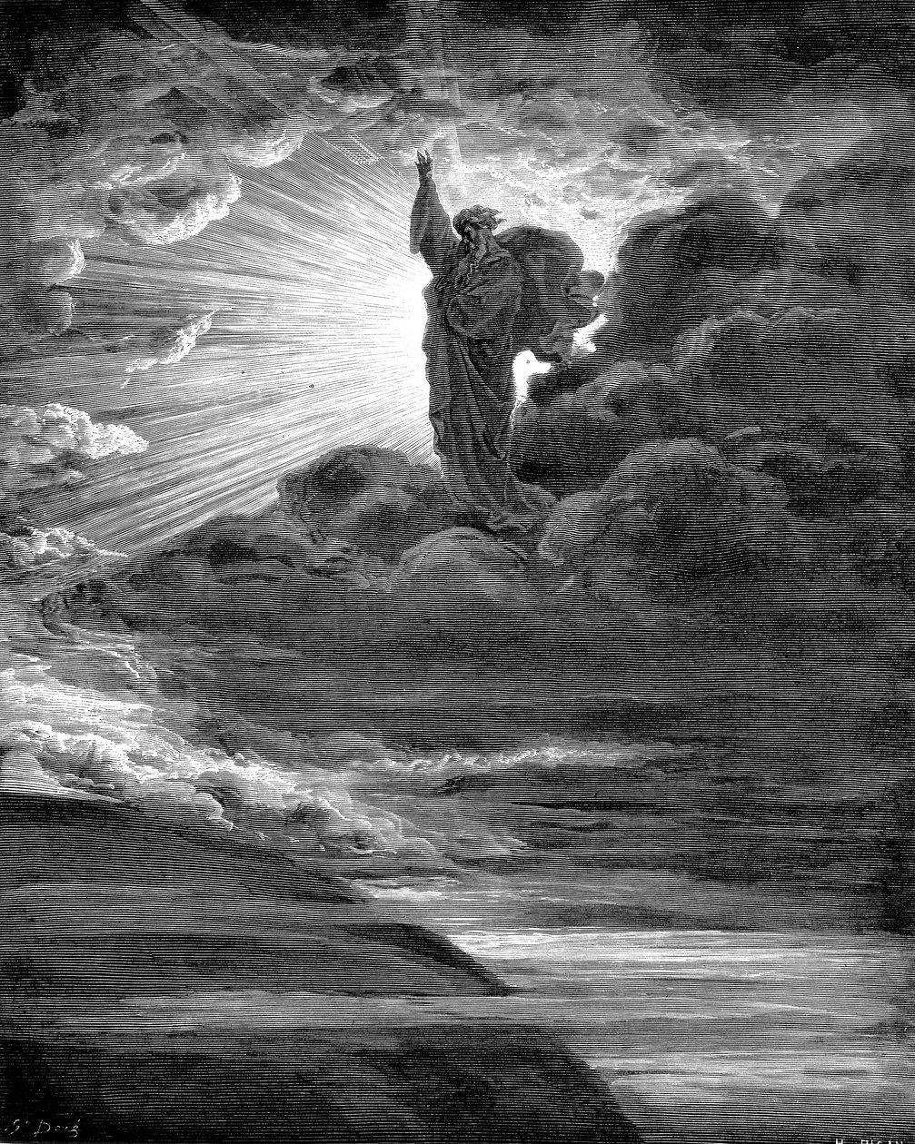 Gud skapar ljus, 1866 av Gustave Dore