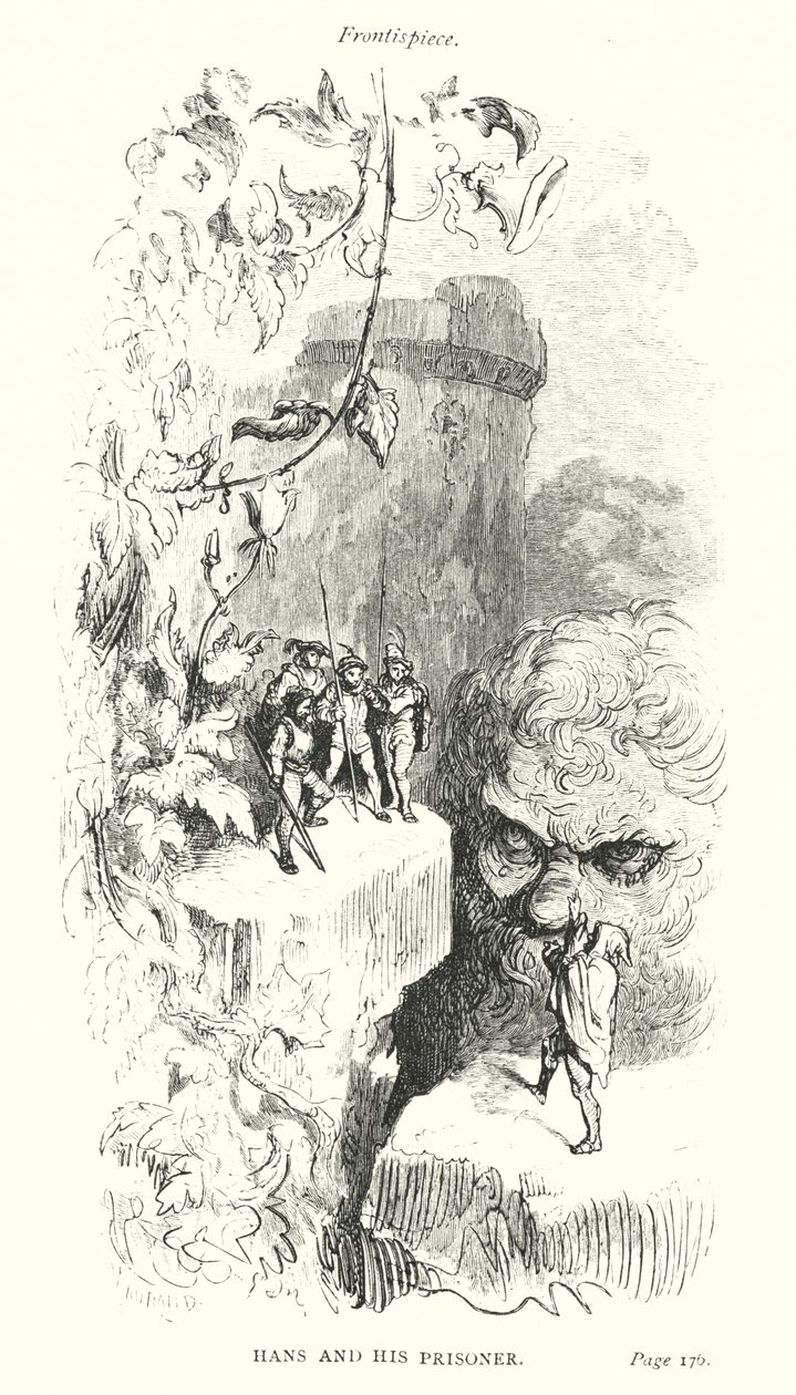 Hans och hans fånge (gravyr) av Gustave Dore