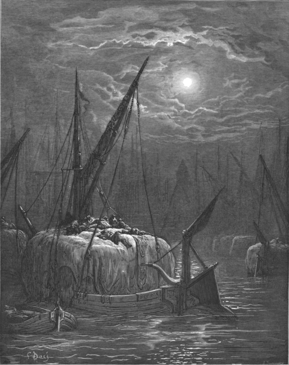 "Höbåt på Themsen", 1872. av Gustave Dore