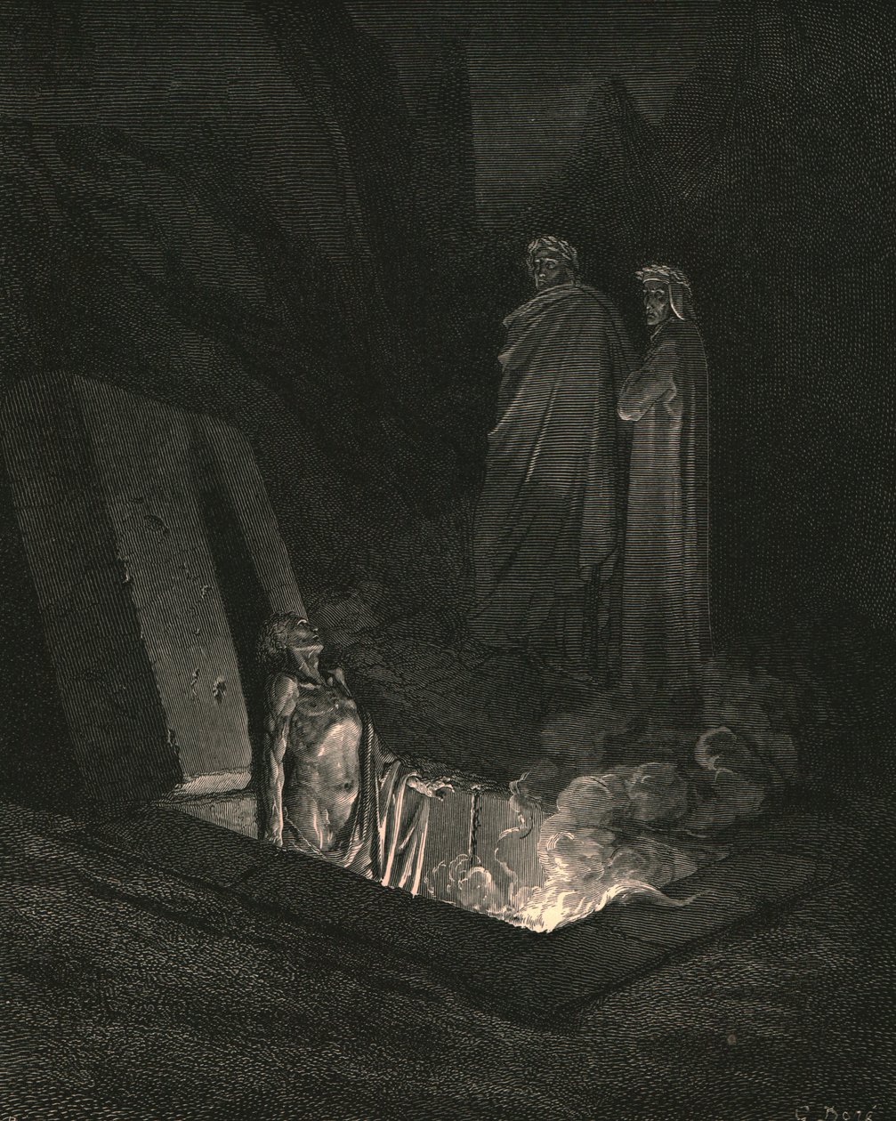 Han, snart där jag stod vid gravens fot, eyd mig ett mellanrum, c1890. av Gustave Dore