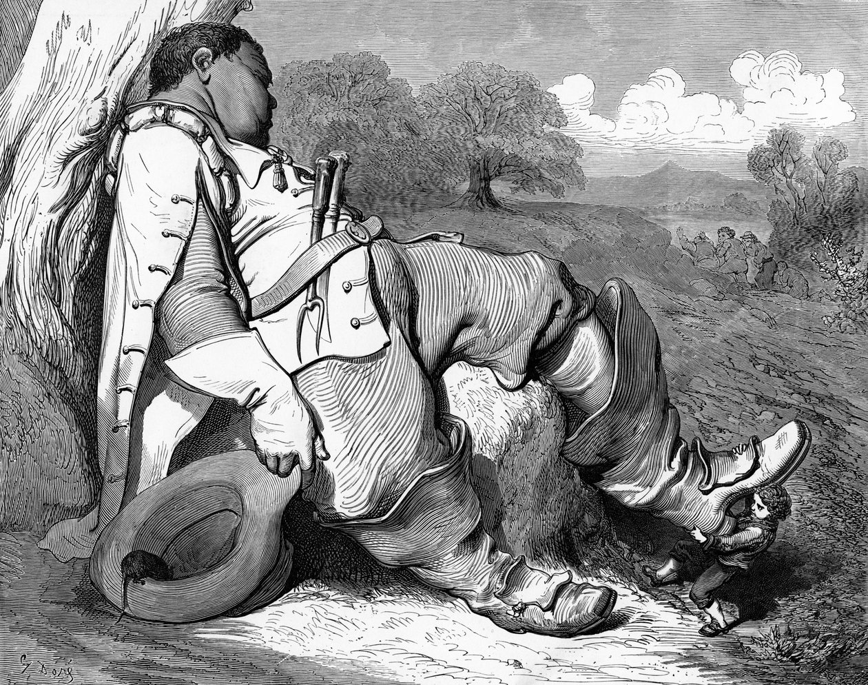 Hop o my Thumb, gravyr av Gustave Doré. av Gustave Dore