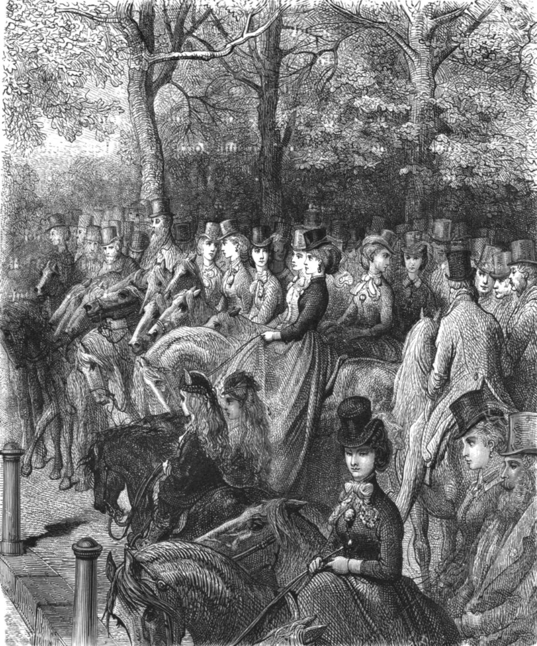 "Hyde Park Corner-The Row", 1872. av Gustave Dore