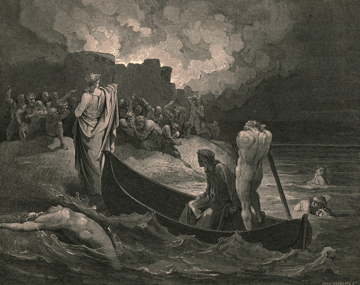 Jag kunde inte höra vilka villkor han erbjöd dem, c1890. av Gustave Dore
