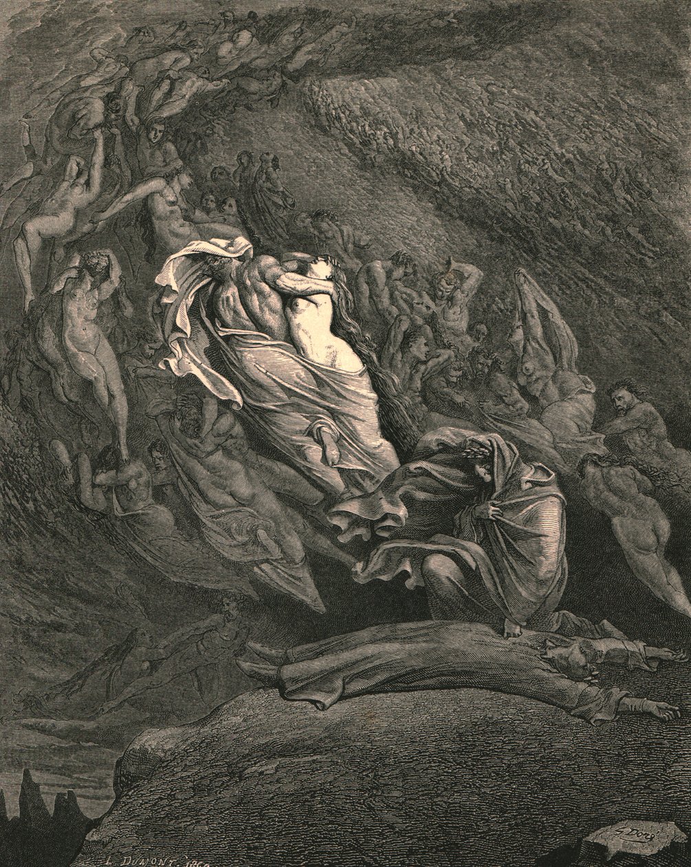 Jag genom medkänsla svimning, verkade inte långt från döden, c1890. av Gustave Dore