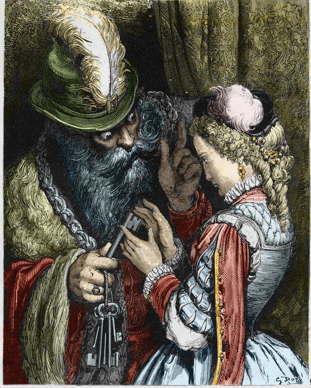 Illustration för "" Bluebeard"" av Gustave Dore