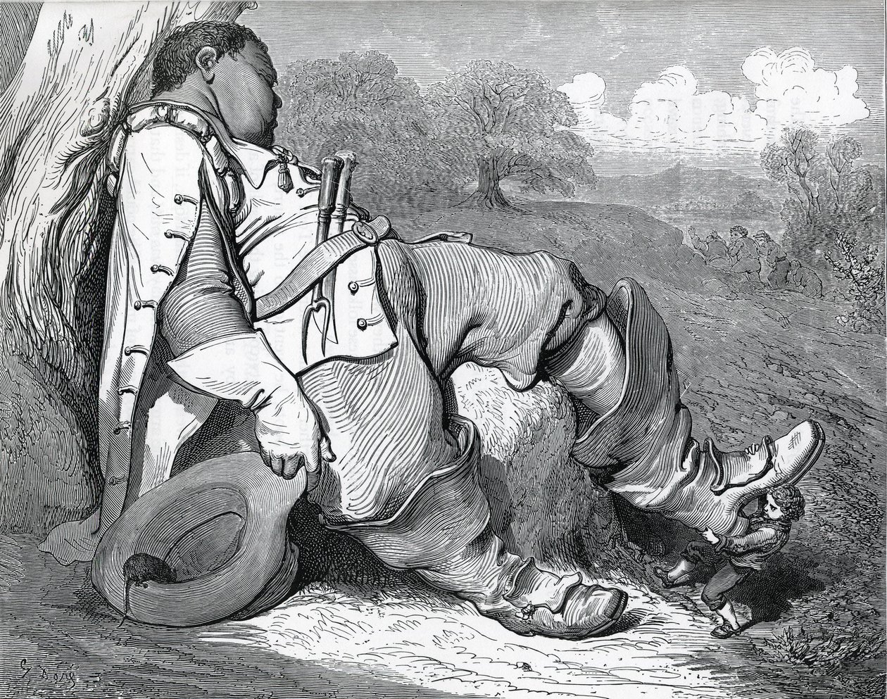 Illustration till "Le petit poucet", skriven 1697 av Charles Perrault (1628-1703) av Gustave Dore