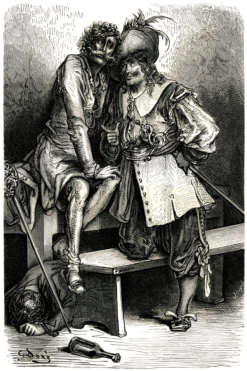 Illustration för kapten Fracasse av Gustave Dore