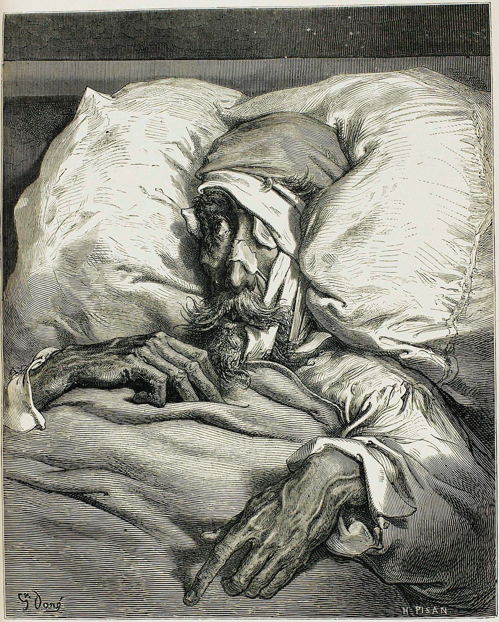 Illustration från romanen Don Quijote, av Miguel de Cervantes, 1863. av Gustave Dore
