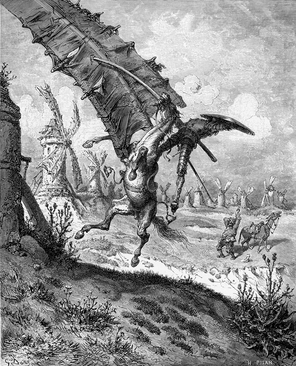 Illustration till boken Don Quixote de la Mancha av M. de Cervantes, 1863. av Gustave Dore