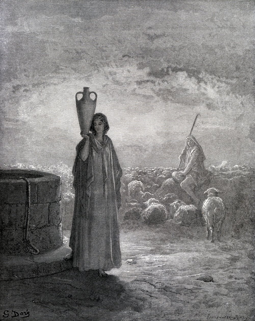 Jakob skötte Labans hjordar av Gustave Dore