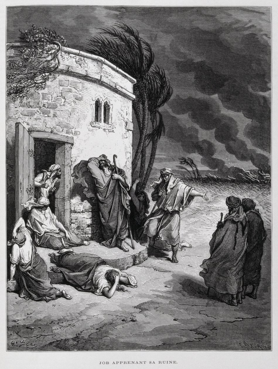 Job förstår sin undergång, Illustration från Dore Bible av Gustave Dore