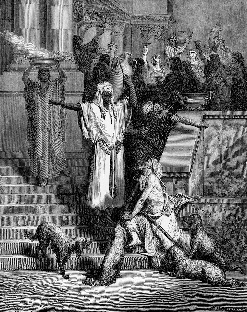 Lasarus och den rike mannen av Gustave Dore