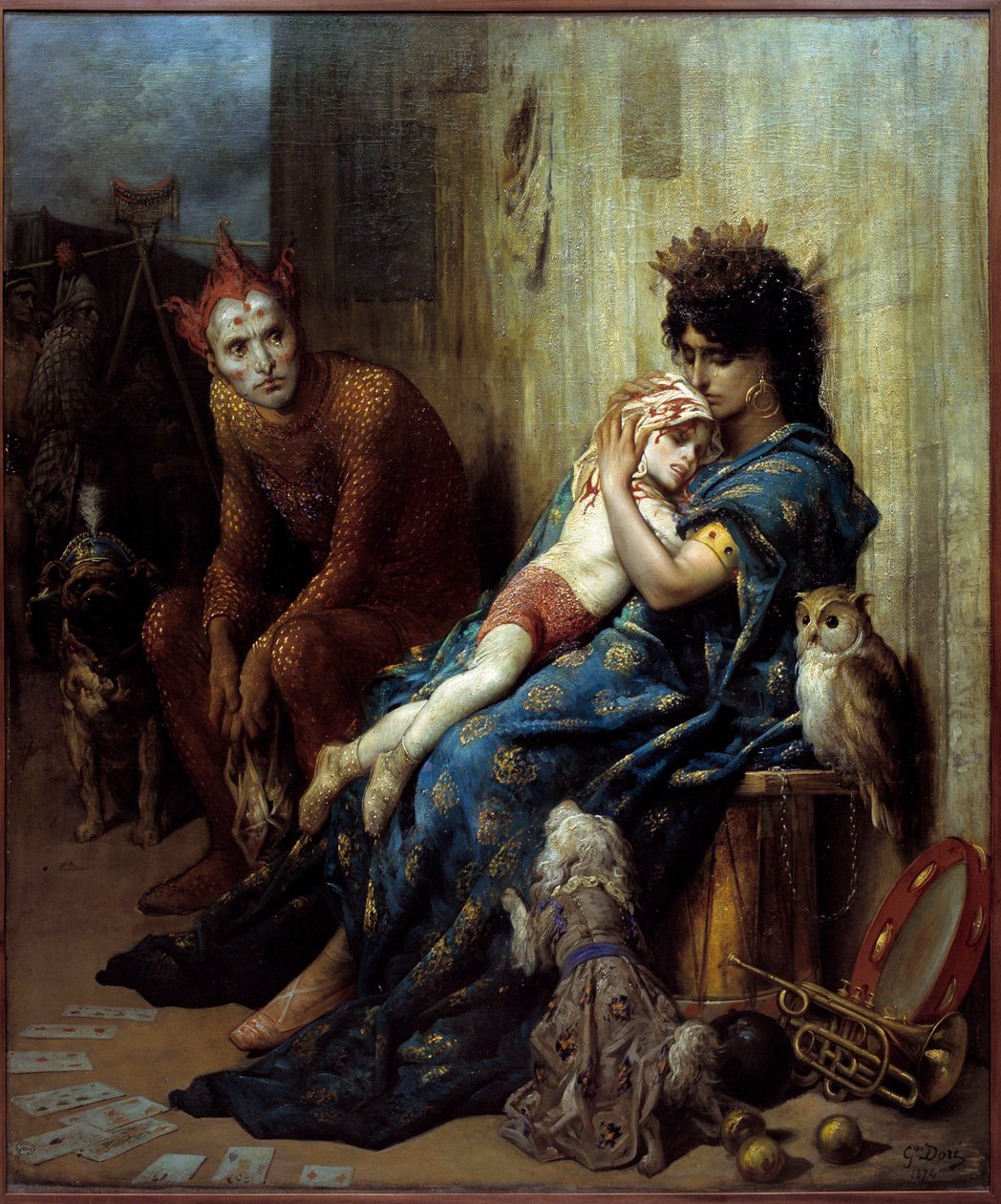 Les Saltimbanks målning av Gustave Dore (1832-1883) av Gustave Dore