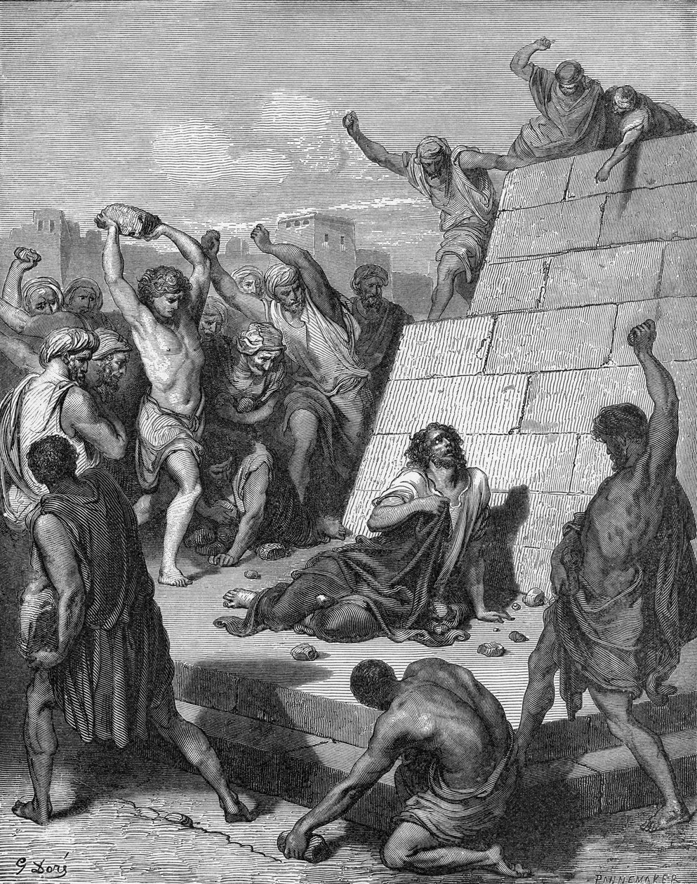 St Stephens martyrskap av Gustave Dore