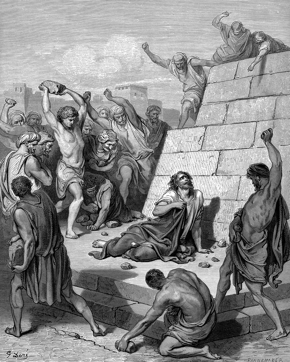 Sankt Stefans martyrskap, c36 1866 av Gustave Dore