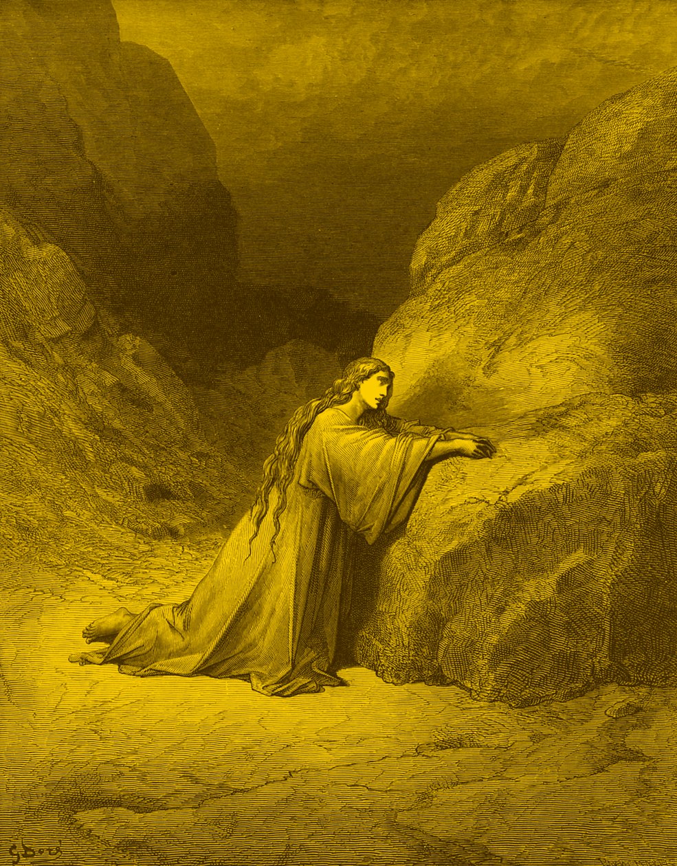 Maria Magdalena, den ångerfulla syndaren - Bibeln av Gustave Dore