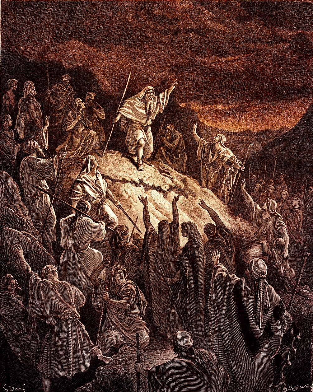Mattathias vädjar till de judiska flyktingarna av Doré - Bibeln av Gustave Dore