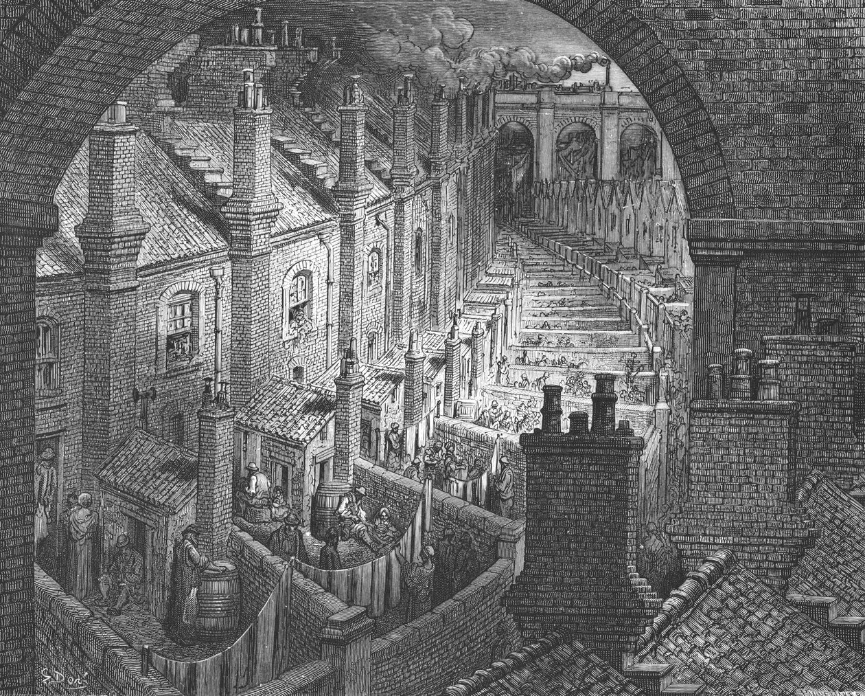"Över London - Med järnväg", 1872. av Gustave Dore