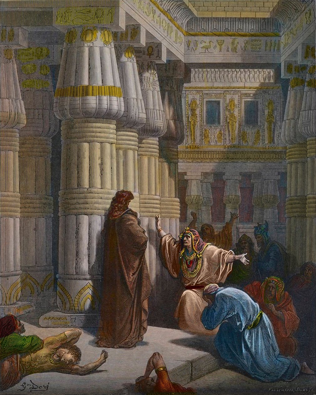 Farao ropar på Mose av Gustave Dore