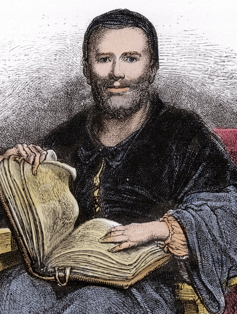 Porträtt av Rabelais - illustration från 