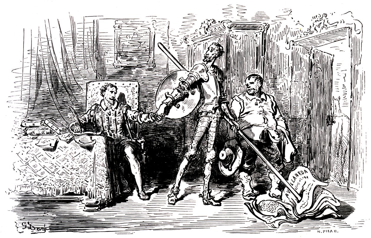 Prolog till Don Quijotes äventyr av Gustave Dore
