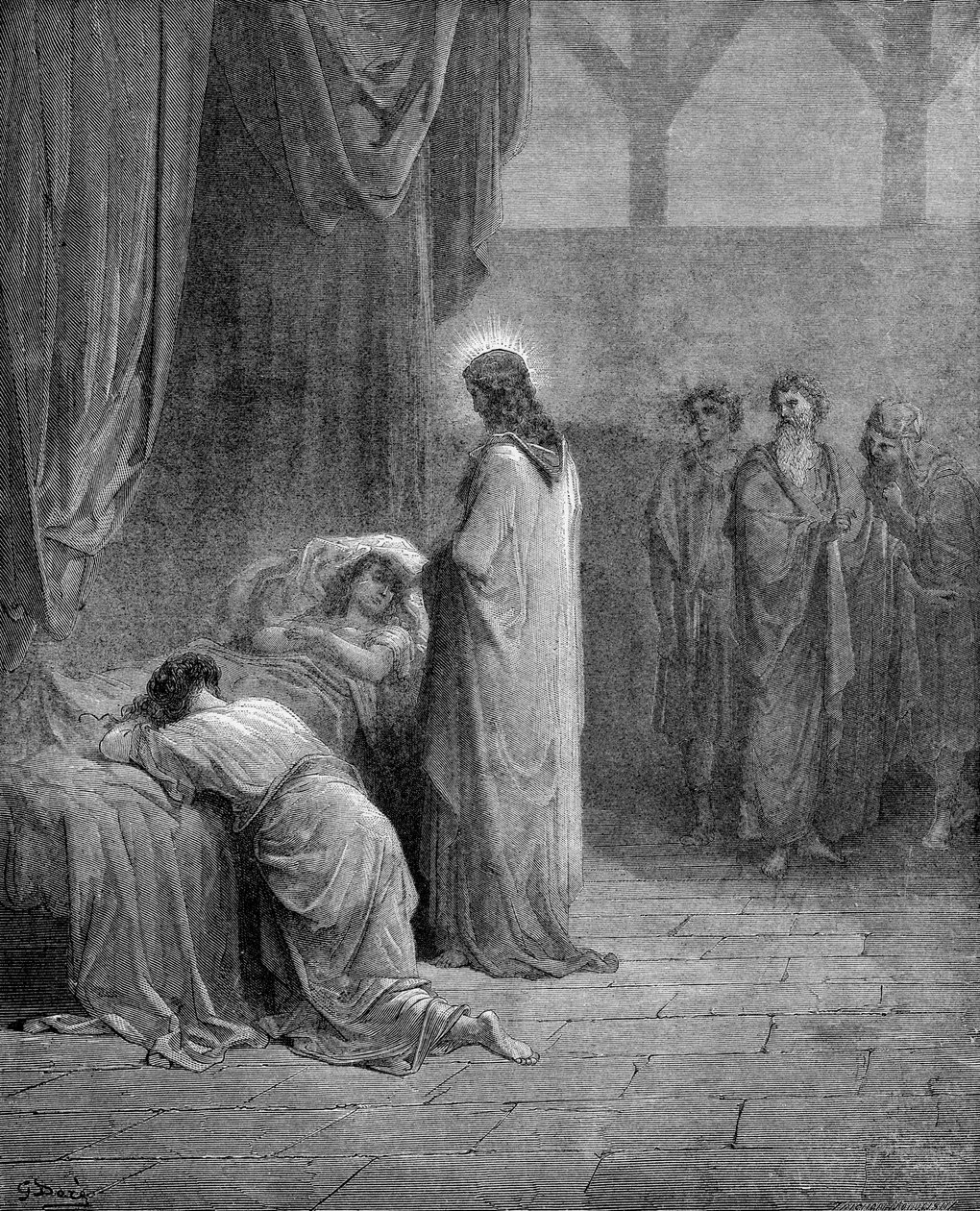Uppfostran av Jairus dotter av Gustave Dore