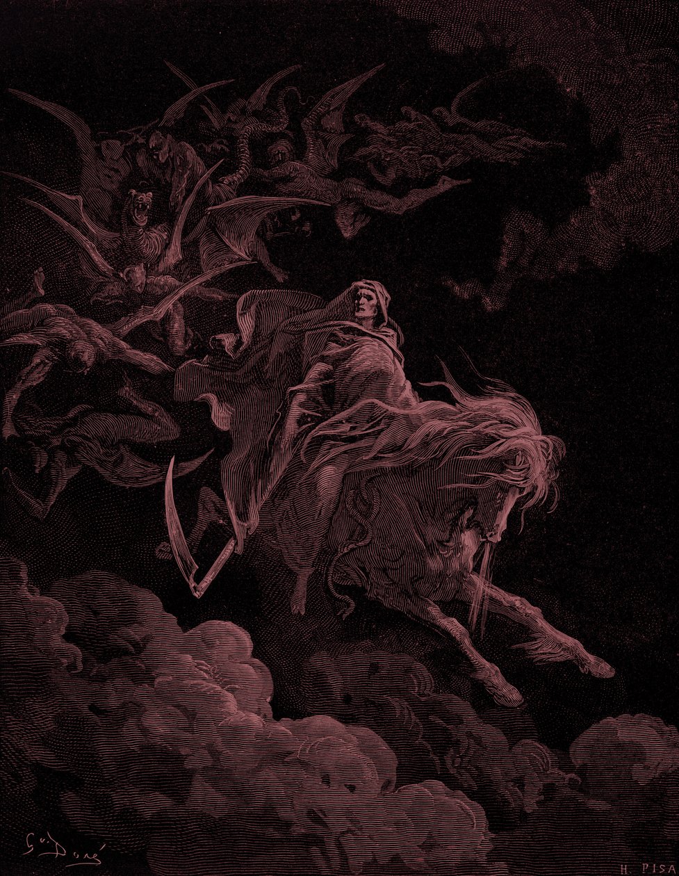 Uppenbarelse: Vision of Death, av Gustave Doré. - Bibeln av Gustave Dore