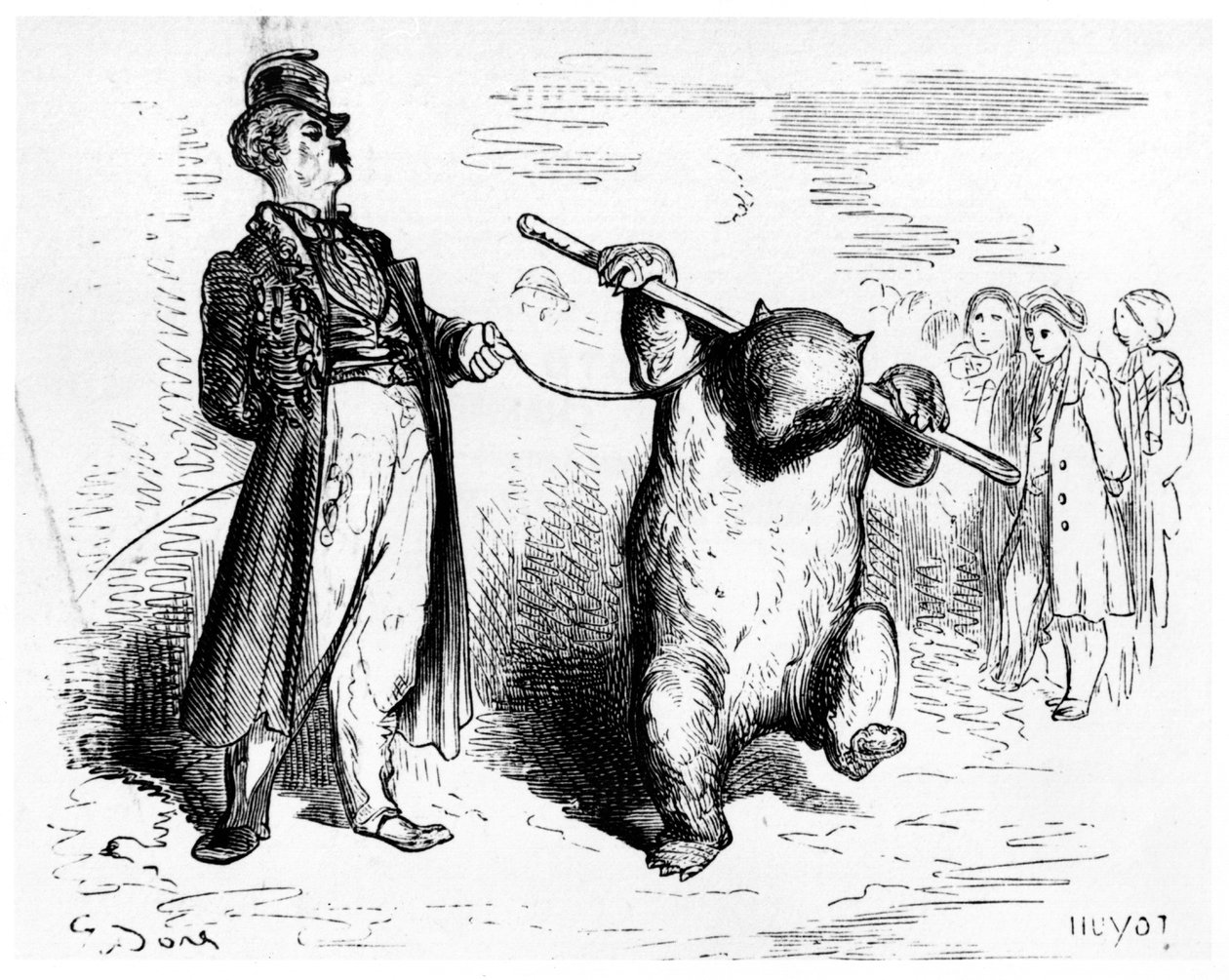 Ring Master, illustration från "Voyage aux Pyrenees" av Hippolyte Taine (1828-93), Hachette, Paris, publicerad 1860. av Gustave Dore