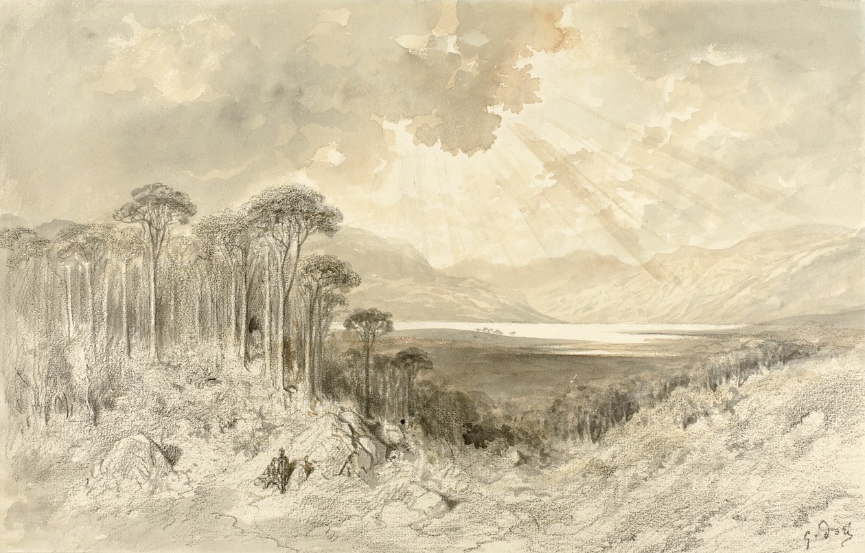 Skotskt landskap av Gustave Dore