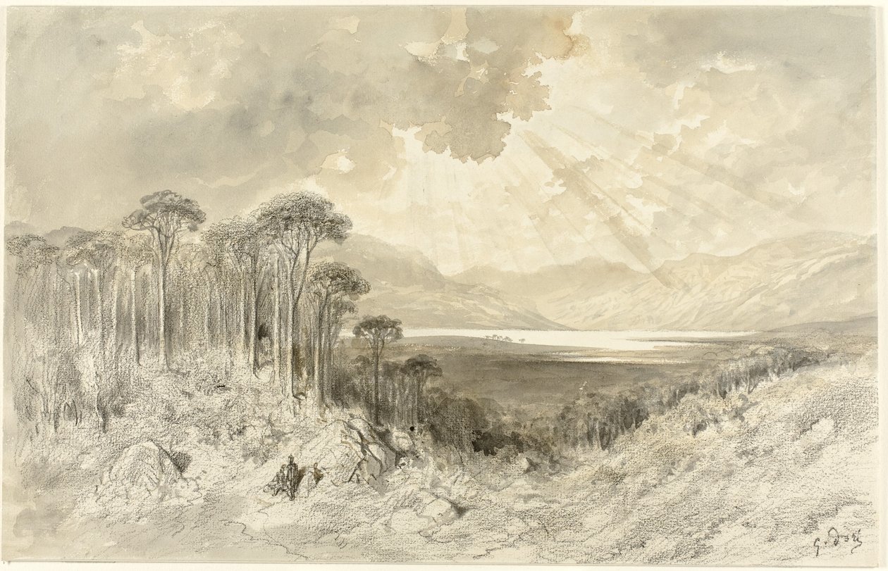 Skotskt landskap, 1873 av Gustave Dore