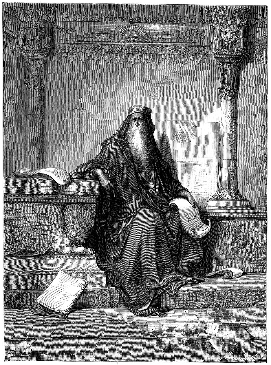 Salomo - Illustration av Gustave Dore (1832-1883) för The Bible (1866) - av Gustave Dore