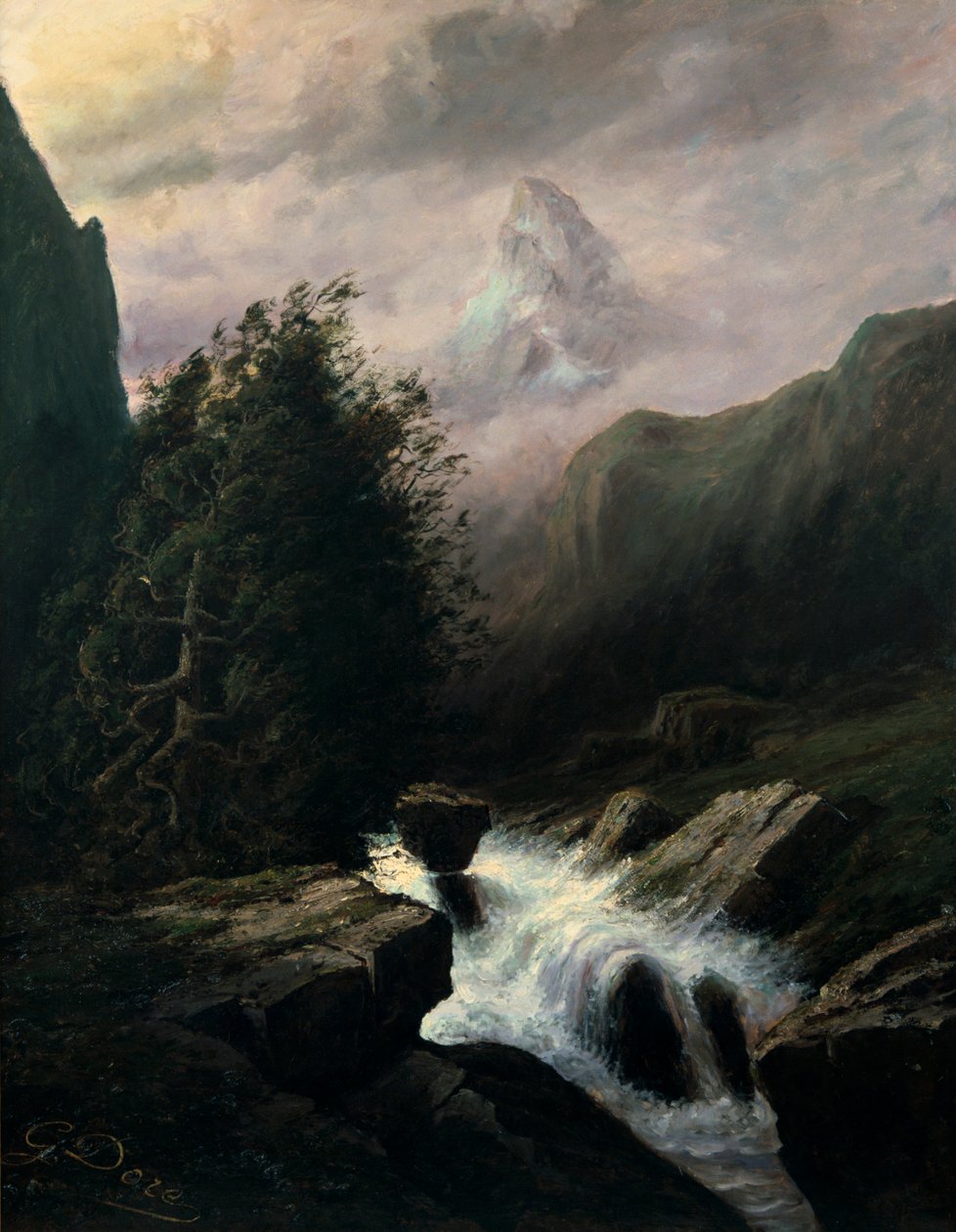 Storm på Cervinberget, 1800-talet. av Gustave Dore