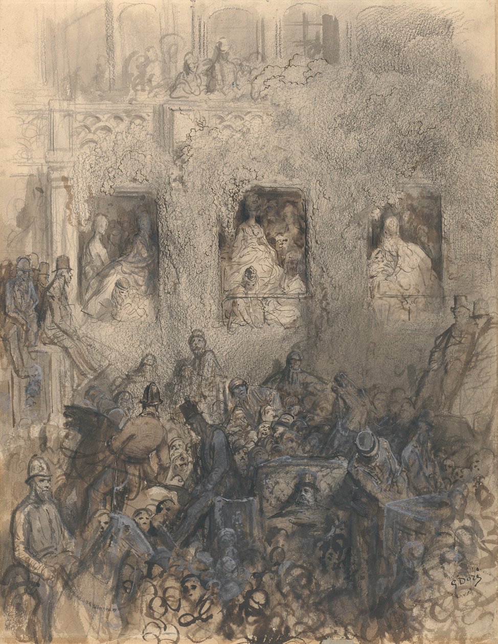 Studera för ett kvarter på vägen av Gustave Dore